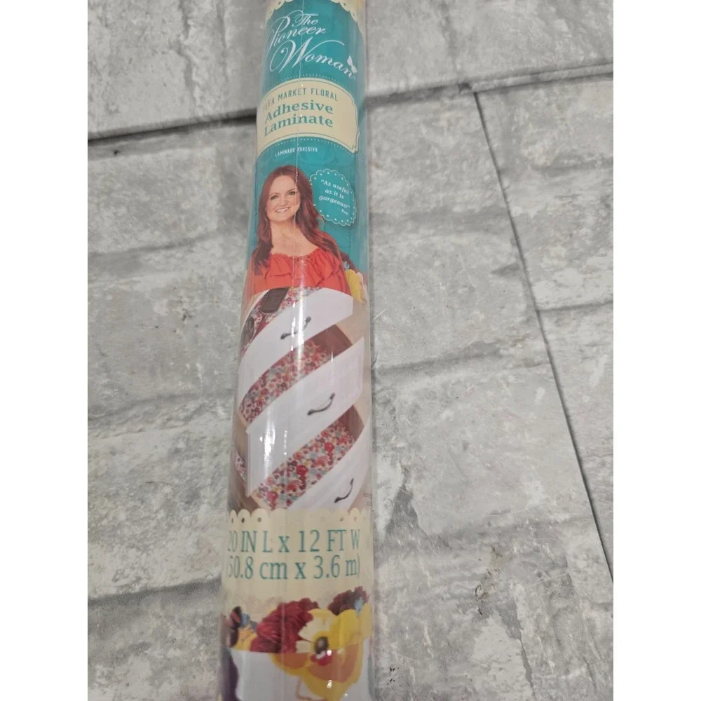 The Pioneer Woman Flea Market Floral Adhesive Laminate Drawer Shelf Liner 12'